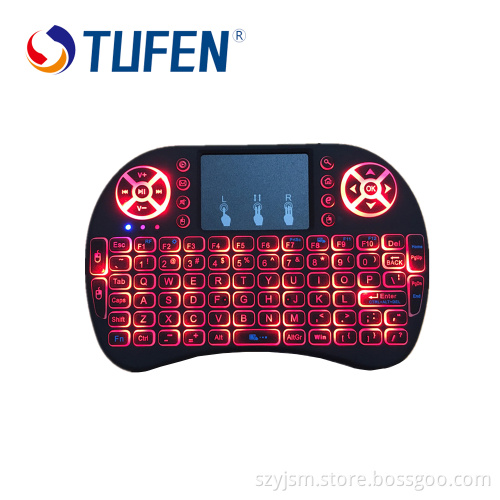 Wholesale support mini wireless keyboard air mouse with led light